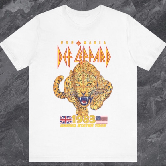 Def Leppard Tops - Def Leppard 1983 Tour White T-Shirt Small